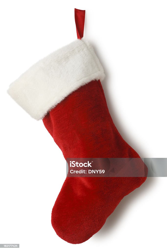 Christmas Stocking Christmas stocking isolated on white.To see more holiday images click on the link below: Christmas Stocking Stock Photo
