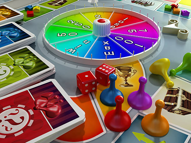Win or lose "View from a fictious boardgame. Complete set with pawns, dices, cards and plastic houses. Please note that all visual materials used in textures are my own design.Similar images:" board game piece stock pictures, royalty-free photos & images