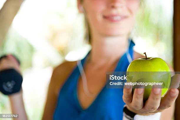 Dieta - Fotografie stock e altre immagini di Mela - Mela, Palestra - Club ginnico, Abbigliamento sportivo