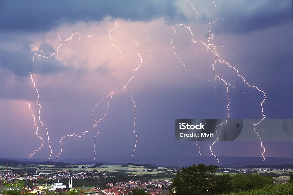 Abend Gewitter - Lizenzfrei Abenddämmerung Stock-Foto