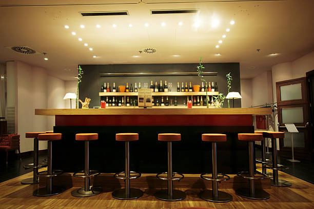 Trendy modern bar stock photo