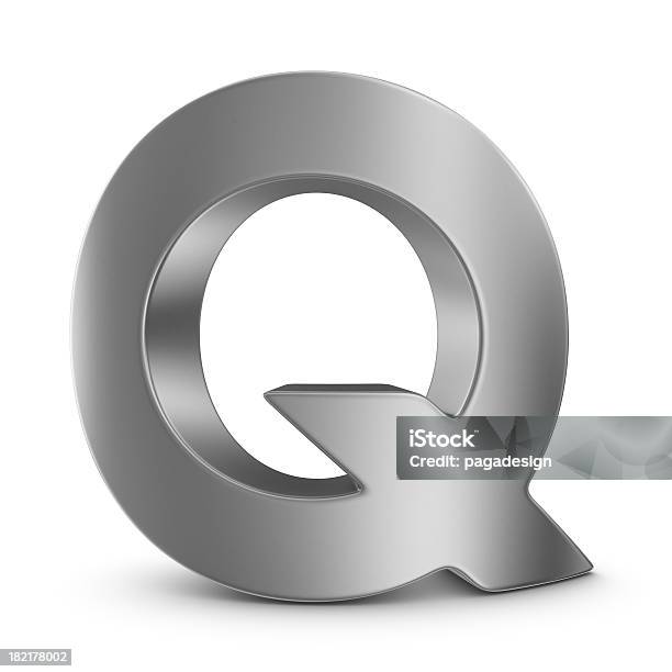 Metal Letter Q Stock Photo - Download Image Now - Letter Q, Three Dimensional, Metal