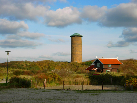 A Watertower in the dunes at the north sea shore.
