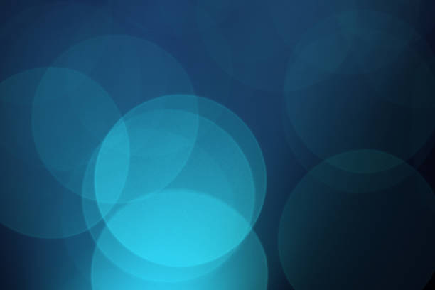 blue background with overlapping circles of shades of blue  - light pattern bildbanksfoton och bilder