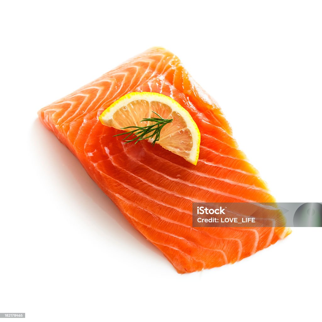 Filetto di salmone fresco - Foto stock royalty-free di Alimentazione sana