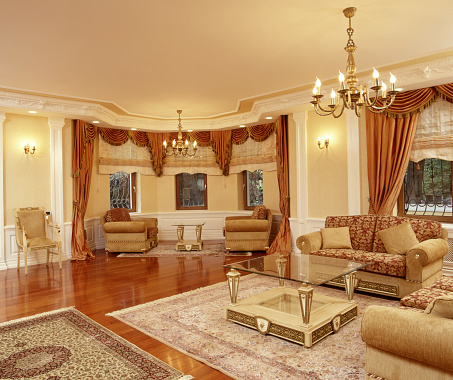 Living room decorated in a classic style 