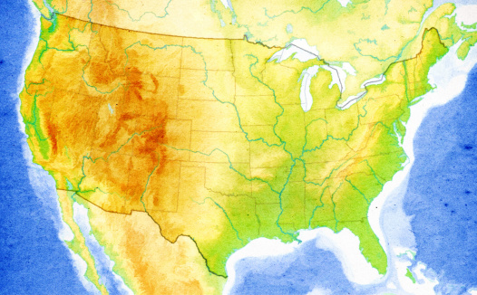 Mapa de Estados Unidos de primer plano (alta resolución photo