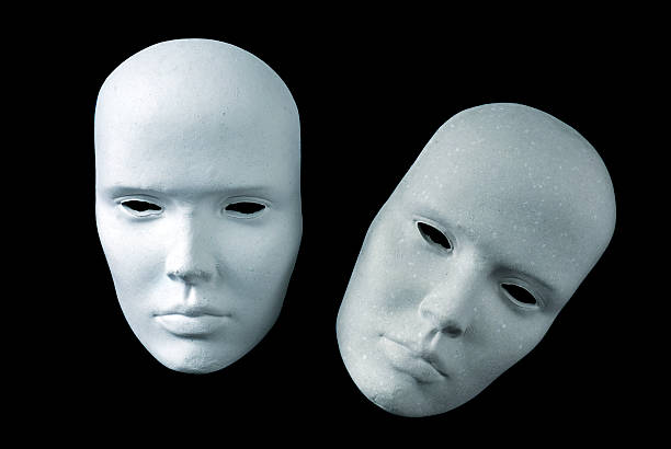 две маска - three dimensionel shape стоковые фото и изображения
