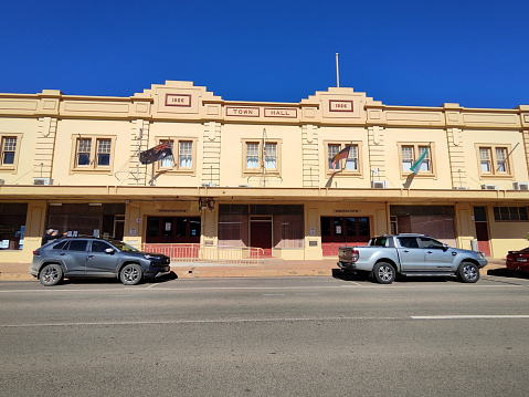 Town Hall in Peterborough, a town in the mid north of South Australia, just off the Barrier Highway.