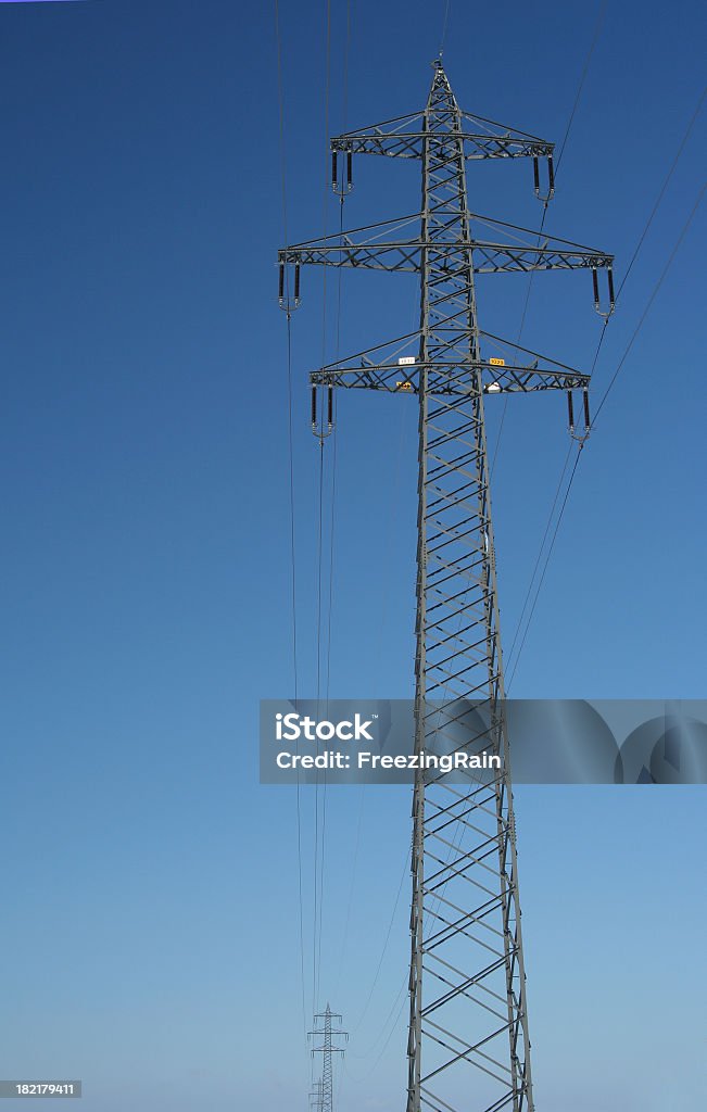 Pylons Agricultural Field Stock Photo