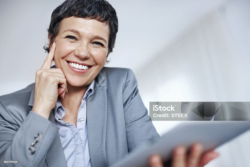 Business-Frau mit tablet PC - Lizenzfrei Blick in die Kamera Stock-Foto