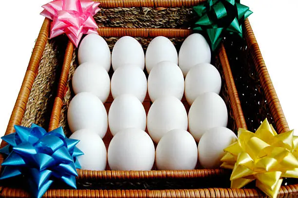 An attractive 16 raw egg basket-tray for Easter supplies !