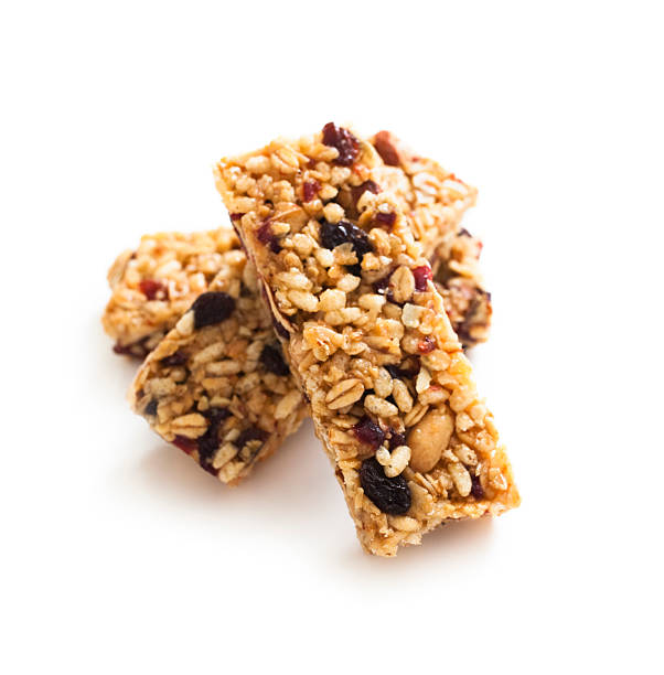 istock Close-up of three stacked granola protein bars 182179990