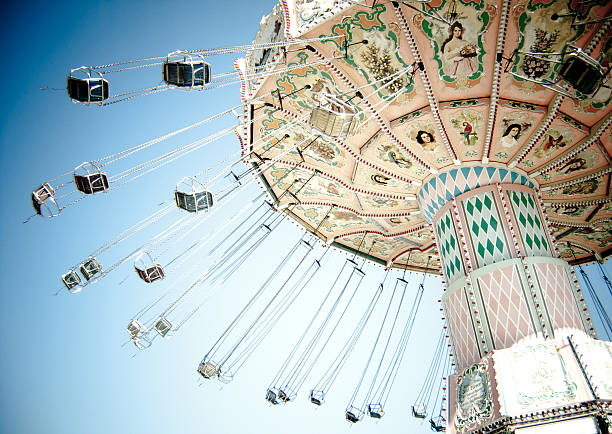 Carnival Swing A Carnival Swing Ride (with Enhancement effect) swinger photo stock pictures, royalty-free photos & images