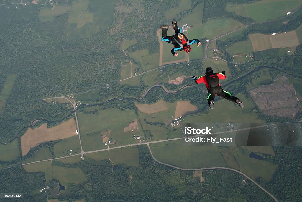 Formazione Sky Dive - Foto stock royalty-free di Skydiving