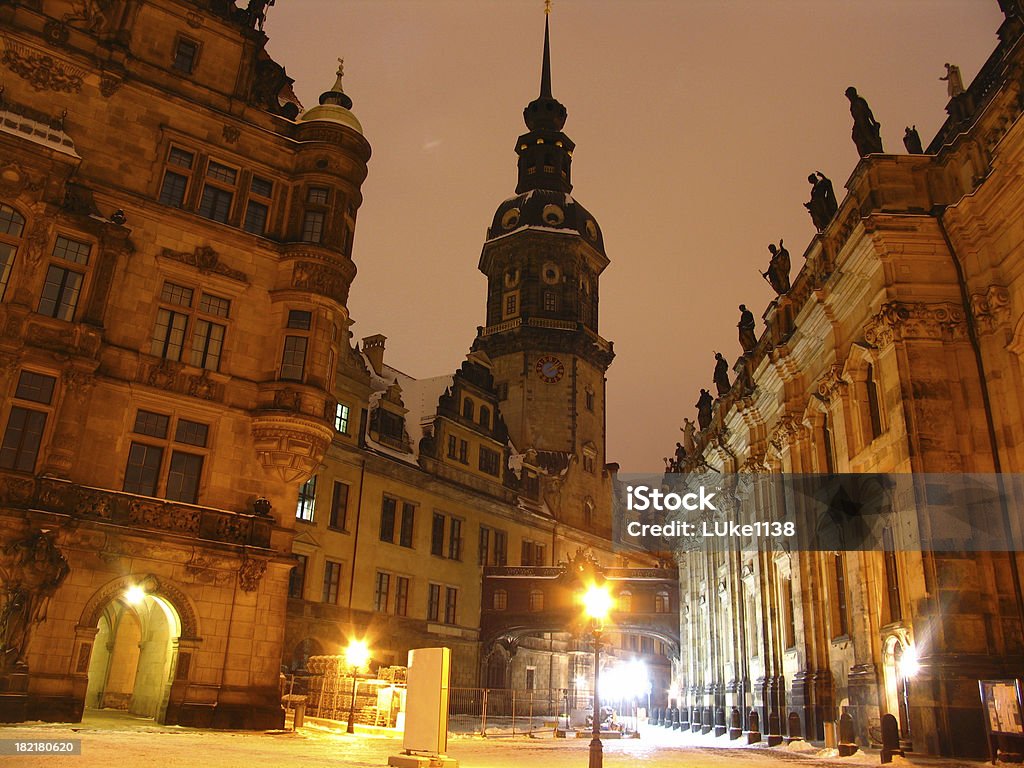 Дрезденский замок ночью - Стоковые фото Дрезден - Германия роялти-фри