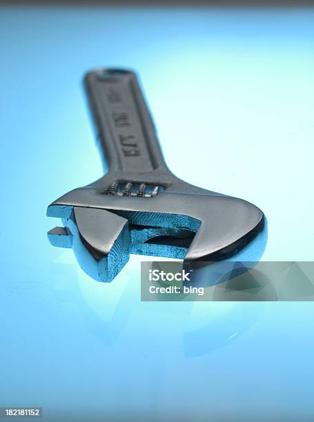 Wrench Stock Photo - Download Image Now - Blue, Bolt - Fastener, Desk Toy