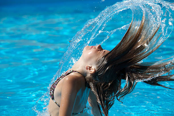 istock Girl in pool water splash 182181702