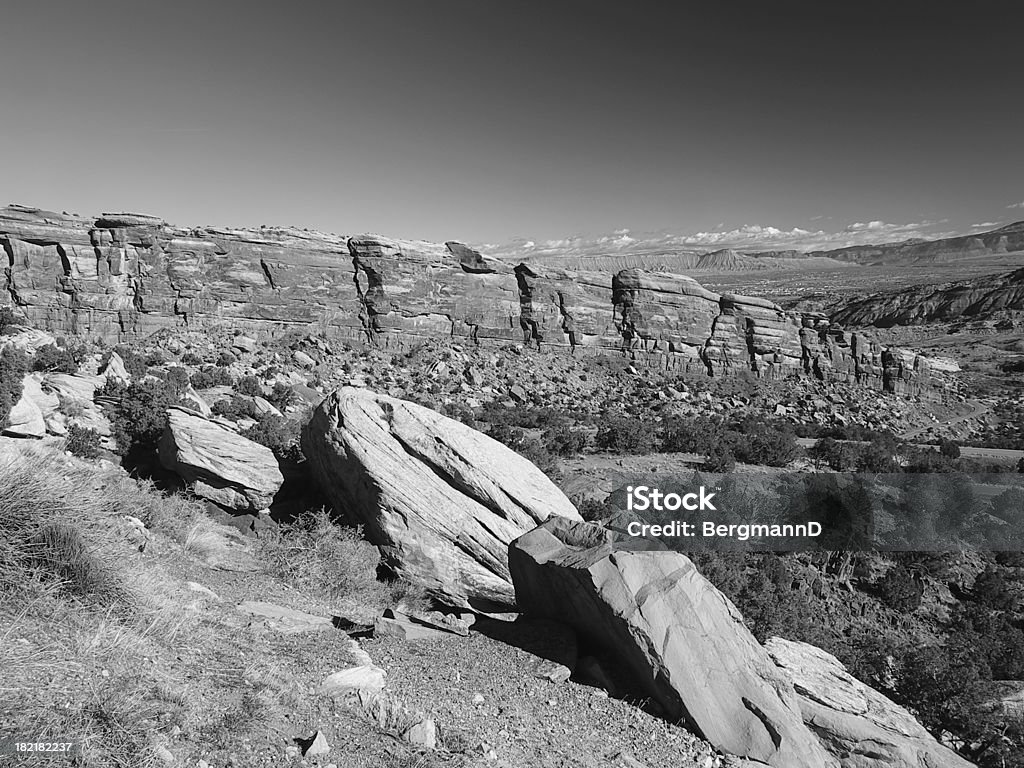 Monumento Nacional do Colorado#2-preto & branco - Foto de stock de Artemísia royalty-free