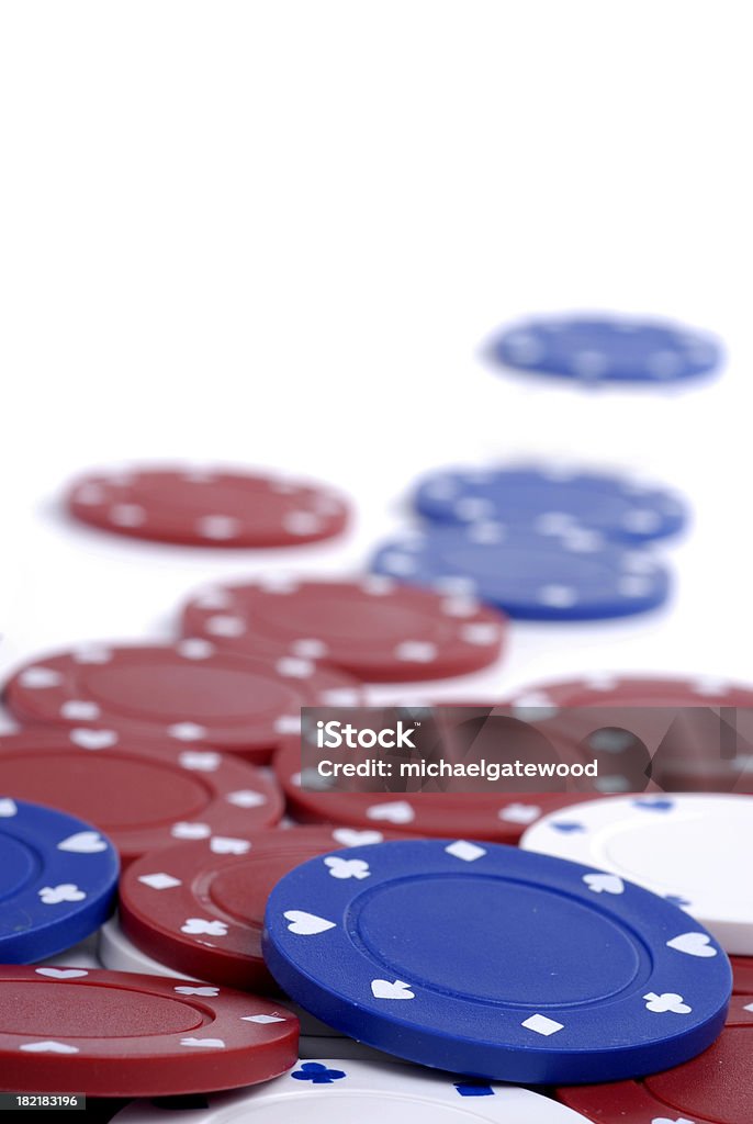 fiches poker - Foto stock royalty-free di Bianco