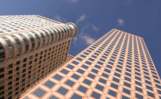 San Francisco Office Towers from Below stock photo