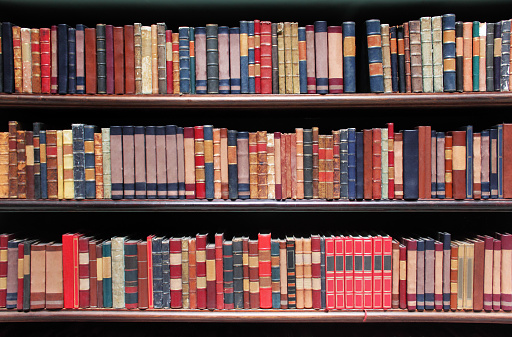 Old books in a library. See my other photos of the same subject.