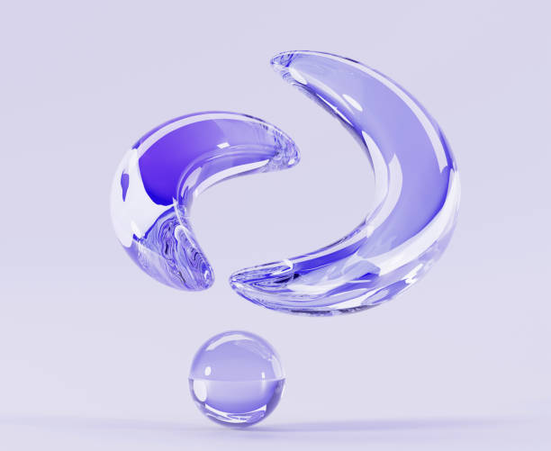 istock Iridescent glass transparent arcs and crystal ball or sphere 3d render. Abstract art geometric background, clear rainbow wave curves, arch lines with water bubble, motion elements 1821832559