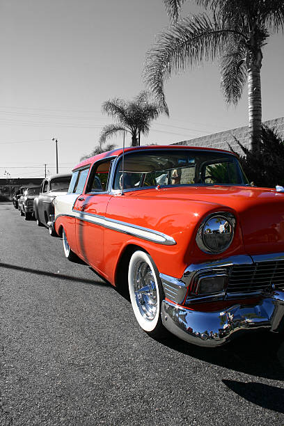 istock Row of Classic Cars 182183320