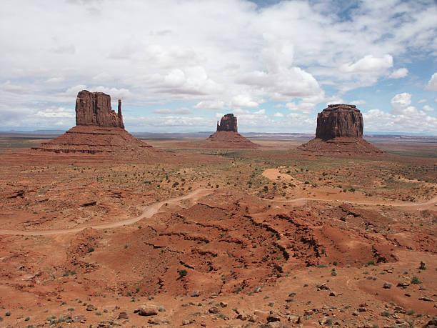 Monument Valley - Mittens stock photo