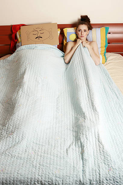 istock Beautiful woman in bed  with her husband 182183765