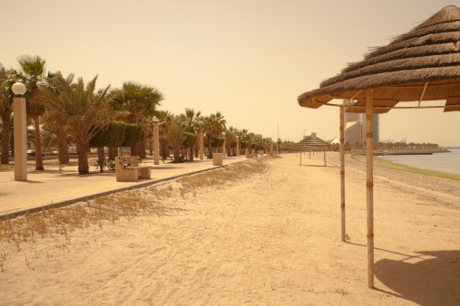 an empty beach view in kuwait
