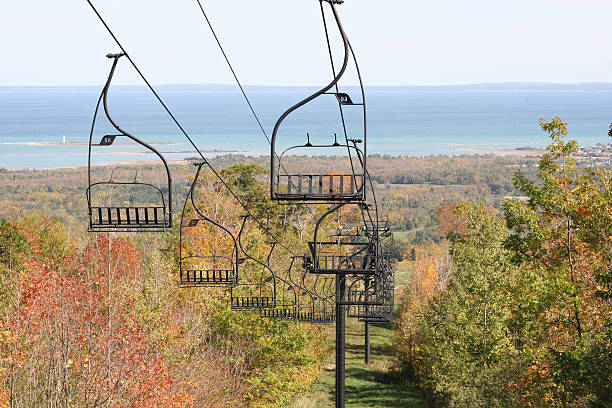 istock ski lift in autumn 182183922
