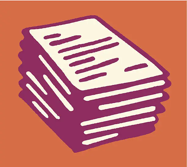 Vector illustration of Stack of Papers