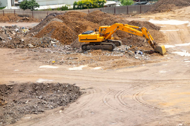 istock Machines digging at the construction site. No people. 1821847908