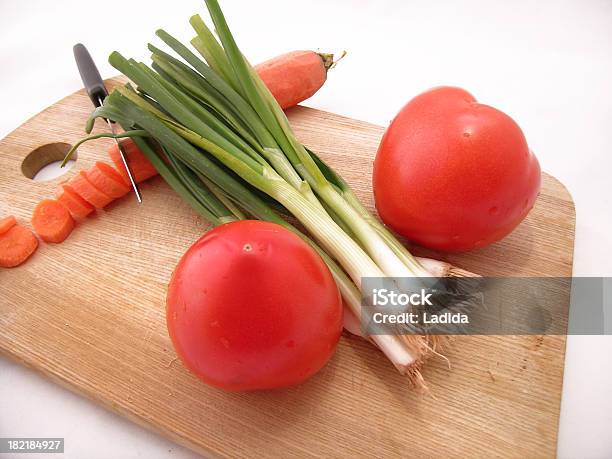 Vegetables On Cutting Board Stock Photo - Download Image Now - Carrot, Chopped Food, Close-up