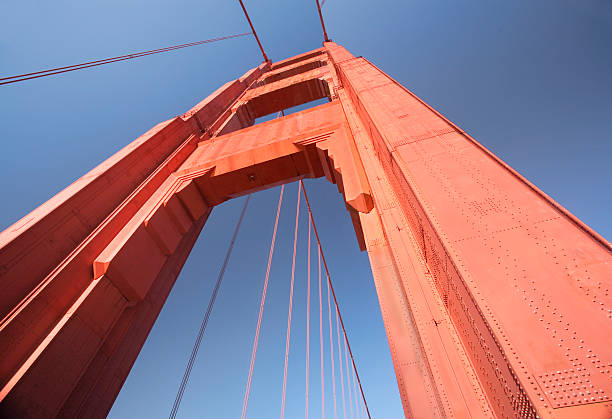 Golden Gate Bridge Tower stock photo