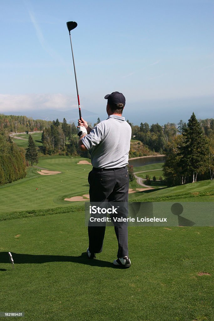Golfista em um verde - Foto de stock de Adulto royalty-free