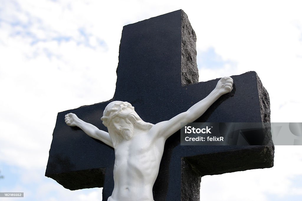 Jesus no Cross - Foto de stock de Cemitério royalty-free