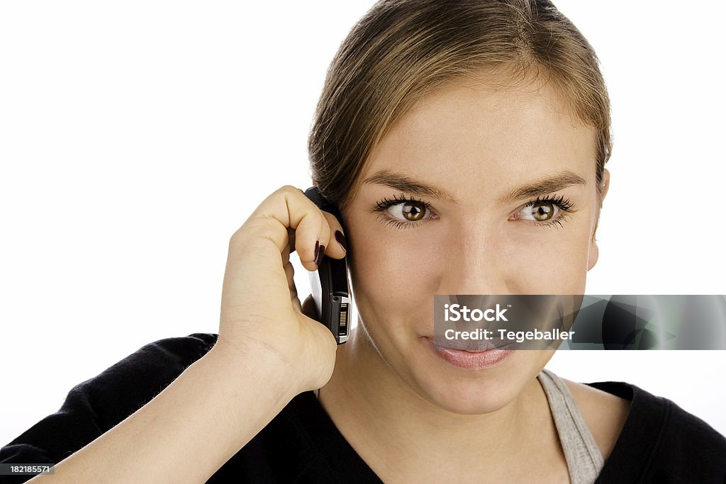 Girl  on the phone Young beauty girl is making a call Adult Stock Photo