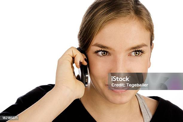 Girl On The Phone Stock Photo - Download Image Now - Adult, Awe, Beautiful People