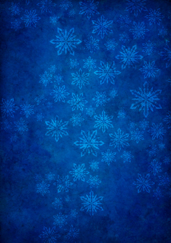 blue grunge background with snowflakes