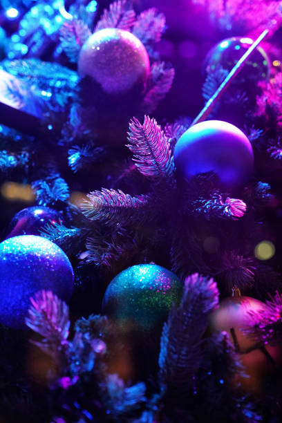 Christmas decor: Christmas Tree, Neon Colours, decorations