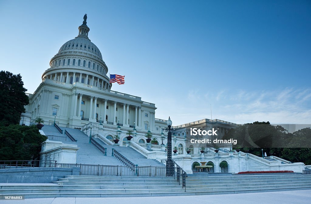 United States Capitol West Facade The west facade of the U.S. Capitol in the early morning. Capitol Building - Washington DC Stock Photo