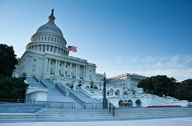 United States Capitol West Facade The west facade of the U.S. Capitol in the early morning. house of representatives photos stock pictures, royalty-free photos & images