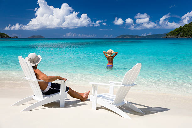 istock couple and chairs at a beach 182186921