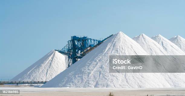 Salt Production At Salinas In Spain Stock Photo Stock Photo - Download Image Now - Salt - Mineral, Salt - Seasoning, Heap