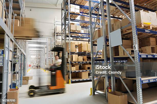 Warehouse Stock Photo - Download Image Now - Blue-collar Worker, Bonding, Box - Container