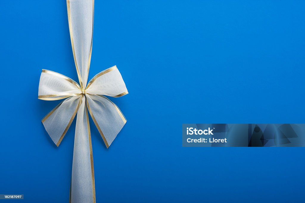 Blau Geschenk mit Schleife - Lizenzfrei Blau Stock-Foto