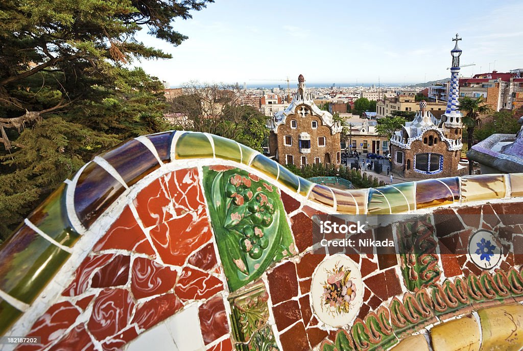 Parc Güell, Barcelona - Zbiór zdjęć royalty-free (Antoni Gaudí)