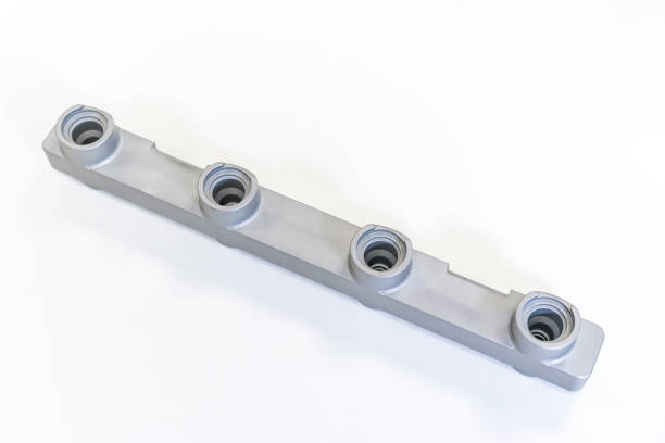 istock Metal piece in a numerical control industry in white background 1821872033